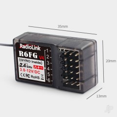 RadioLink R6FG 6-Channel Surface Receiver with Gyro Function