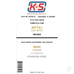 K&S Metal Cutoffs (Brass, Copper, Aluminium, Stainless Steel) (by volume)