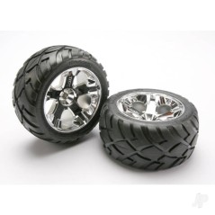 Traxxas Tyres and Wheels, Assembled Glued Anaconda Tyres (Nitro Rear / Electric Front) (1 Left, 1 Right)