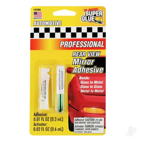 Super Glue Rear View Mirror Adhesive (0.03fl oz, 0.9 ml)