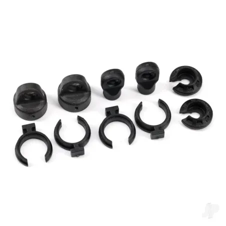 Traxxas Shock cap (2)/ spring perch (2)/ rod end (2)/ spring preload spacer (4)