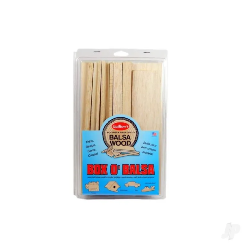 Guillow Box O'Balsa, Small (random sizes, 1 lb box) Guillow Box O'Balsa, Small (random sizes, 1 lb box)
