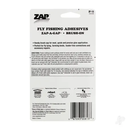 Zap Fly Fishing Adhesives Zap-A-Gap Medium Brush On (0.25oz, 7g)