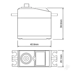 Radient RS-SD201-MG Standard 10kg Digital HV MG Servo