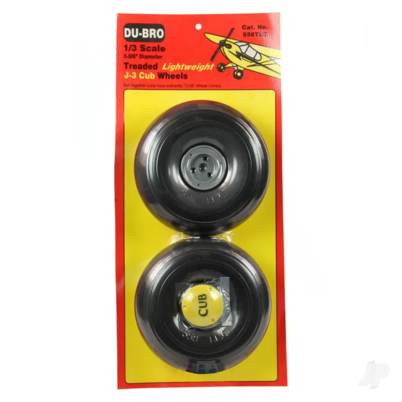 Dubro 1/3 Scale Tred Light J3 Wheels (1 pair per card)