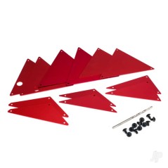 Traxxas Tube Chassis, inner panels, aluminium (Red-anodised) (Front (2 pcs) / wheel well (4 pcs) / middle (4 pcs) / Rear (2 pcs)