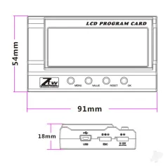 ZTW LCD Program Card Turbo (for Beast Pro Turbo Car ESC)
