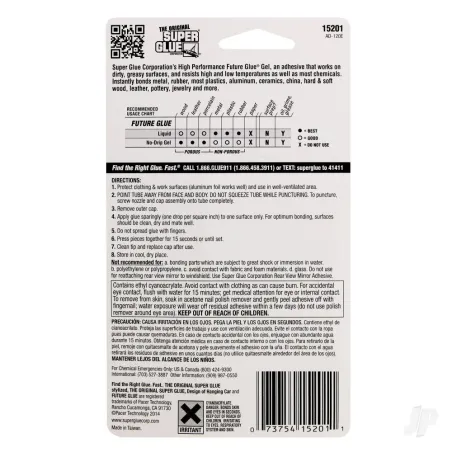Super Glue Future Glue Gel 2-Pack (2x 0.07oz, 2g)