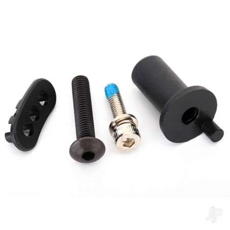 Traxxas Motor mount hinge post / fixed gear adapter / 5x25mm BCS (1pc) / 4x16mm CS with split and flat washer (1pc)