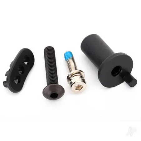 Traxxas Motor mount hinge post / fixed gear adapter / 5x25mm BCS (1pc) / 4x16mm CS with split and flat washer (1pc)