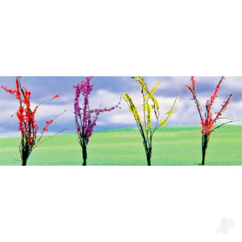 JTT Flower Bushes Assorted, 1in to 1-1/2in, O-Scale, (32 pack)