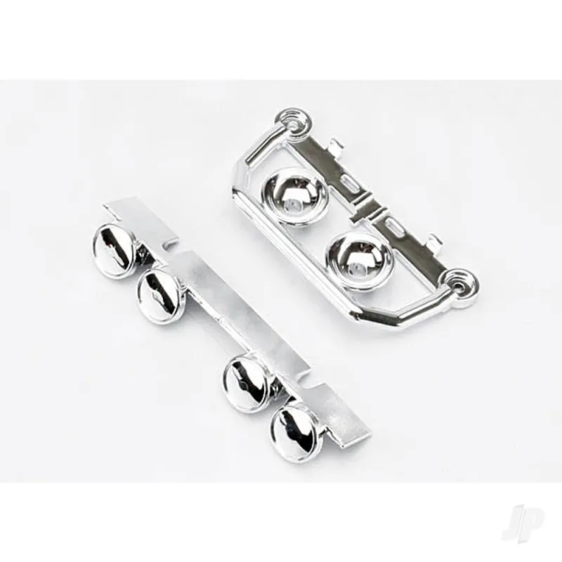 Traxxas Light bar, Front bumper (chrome) (1pc), roof light bar (chrome) (1pc)