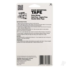 Super Glue Foam Mounting Tape, Double-Sided (5/8in x 36in)