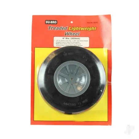 Dubro 8in diameter Treaded Lightweight Wheel (1 per card)