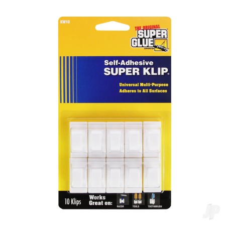 Super Glue Self Adhesive Super Klip (10/pkg)