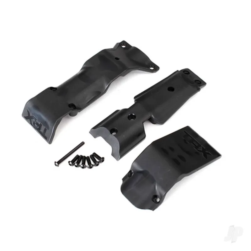 Traxxas Skid plate Set, Front / skid plate, Rear / 3x10 BCS (6 pcs) / 3x30 BCS (1pc) (fits 8629 & 8630 bulkheads)