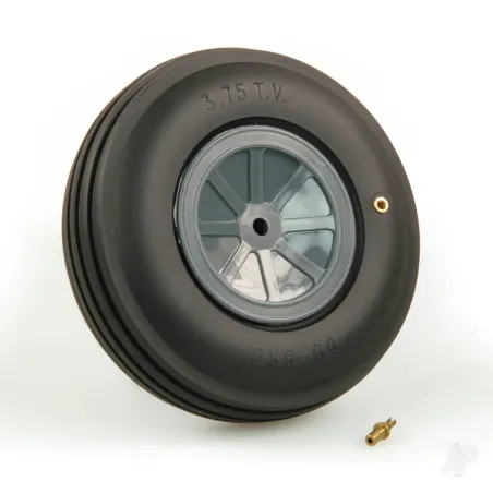Dubro 3-3/4in diameter Large Treaded Wheel (1 each per card)