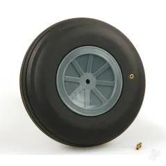 Dubro 5in diameter Lg Scale Treaded Wheel (1 each per card)