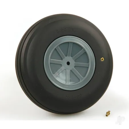 Dubro 5in diameter Lg Scale Treaded Wheel (1 each per card)