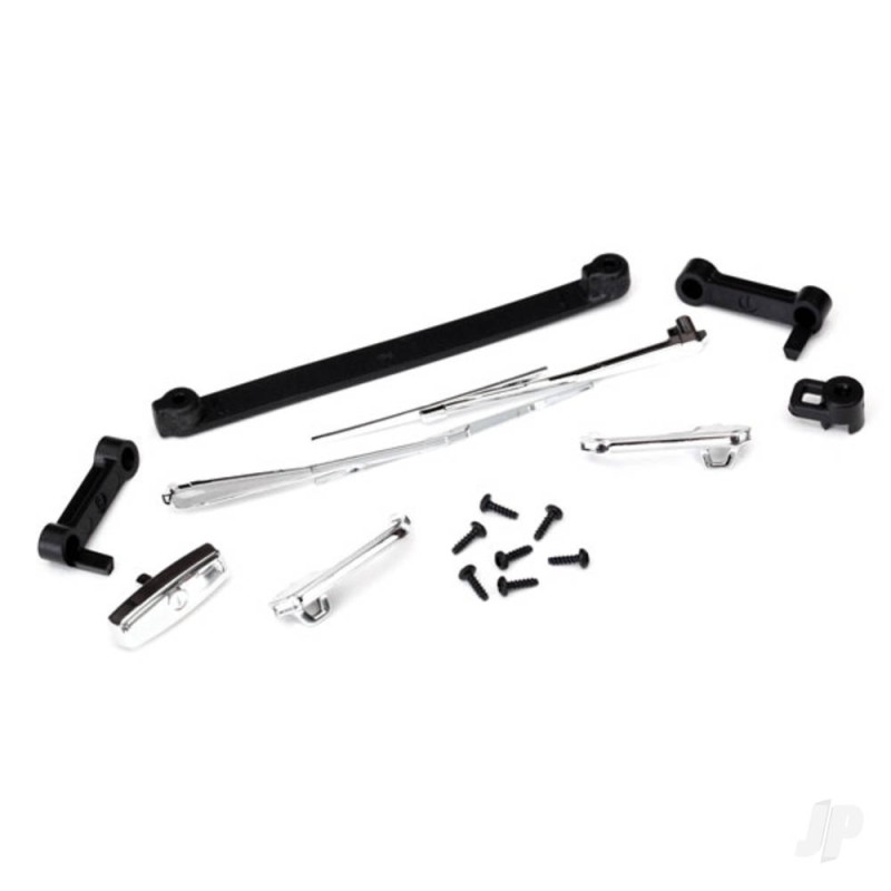 Traxxas Door handles, left, right & Rear tailgate / windshield wipers, left & right / retainers (2 pcs) / 1.6x5 BCS (self-tappin