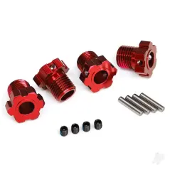 Traxxas Wheel Hubs, splined, 17mm (Red-anodised) (4 pcs) / 4x5 GS (4 pcs) / 3x14mm pin (4 pcs)