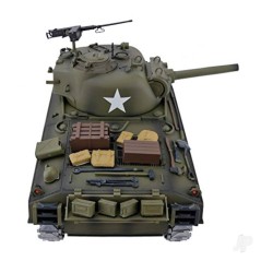 Henglong 1:16 U.S. Medium Tank M4A3 Sherman with Infrared Battle System (2.4Ghz + Shooter + Smoke + Sound + Metal Gearbox / Trac