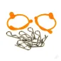 Radient Body Clips (10 pcs) with Orange Retainers (2 pcs)