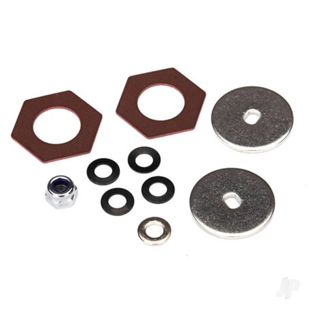 Traxxas Rebuild kit, slipper clutch (Steel disc (2 pcs) / friction insert (2 pcs) / 4.0mm NL (1pc) / spring washers (4 pcs), met