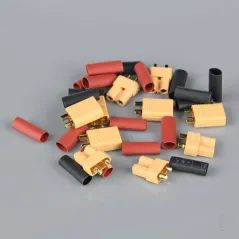 Radient XT30 Pairs including Heat Shrink (5 pcs)