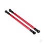Traxxas Suspension link, Rear (upper) (Aluminium, Red-anodised) (10x206mm, Center to Center) (2 pcs) (assembled with hollow ball