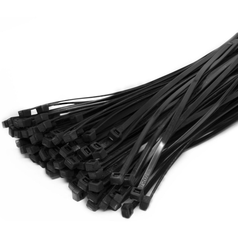 100 Cable Ties Black & Natural Cable Tie Wraps / Zip Ties 3.5 mm X 200 mm