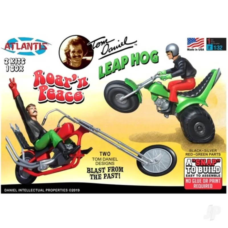 Atlantis Models Roar'n Peace Leap Hog Snaps 2 Pack Tom Daniel (4 colors) Atlantis Models Roar'n Peace Leap Hog Snaps 2 Pack Tom Daniel (4 colors)