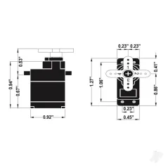 Hitec HS-65HB Ultra Micro Analogue Cored Servo 11.2g 1.9kg/0.13s 4.8V - 6.0V