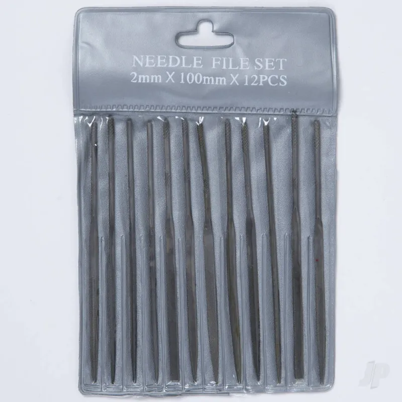 Excel 4in (10.1cm) Assorted Mini Files, Cut 2 (12 pcs) (Pouch)