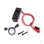 Traxxas LED lights, power supply (regulated, 3V, 0.5-amp) / 3-in-1 wire harness