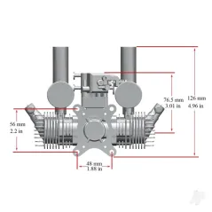 Stinger Engines 20cc Petrol 2-Stroke Twin Cylinder Stinger Engine
