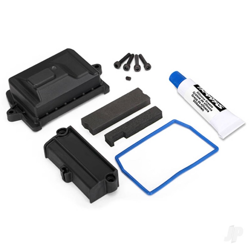 Traxxas Box, receiver (sealed) / wire cover / foam pads / silicone grease / 3x15 CS (4 pcs)