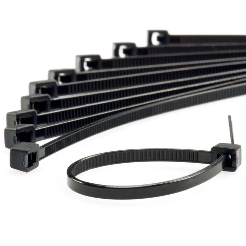 200 Cable Ties Black & Natural Cable Tie Wraps / Zip Ties 4 mm X 245 mm 200 Cable Ties Black & Natural Cable Tie Wraps / Zip Ties 4 mm X 245 mm