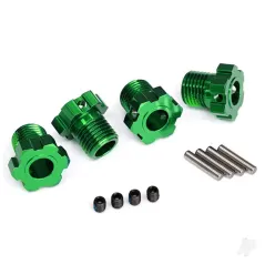 Traxxas Wheel Hubs, splined, 17mm (Green-anodised) (4 pcs) / 4x5 GS (4 pcs) / 3x14mm pin (4 pcs)