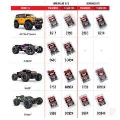 Traxxas Hardware kit, stainless steel, Sledge (contains all hardware used on Sledge)