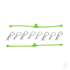 Dubro Body Klip Retainers (Lime Green) (2 pc per package)