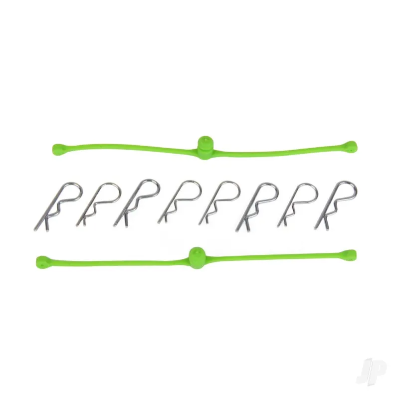 Dubro Body Klip Retainers (Lime Green) (2 pc per package)