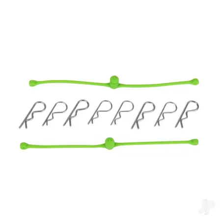 Dubro Body Klip Retainers (Lime Green) (2 pc per package)