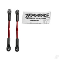 Traxxas Turnbuckles, aluminium (Red-anodised), toe links, 61mm (2 pcs) (assembled with rod ends & hollow balls) (fits Stampede) 