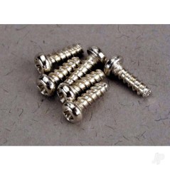 Traxxas Screws, 2x6mm roundhead self-tapping (6 pcs)