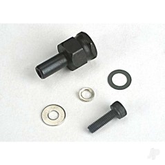 Traxxas Adapter nut, clutch / 3x10mm cap scre with washer / split washer (not for use with IPS Crankshafts)
