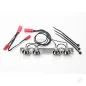 Traxxas LED light bar (chrome) (fits Summit roll cage) / light harness (4 clear lights) / harness adapter