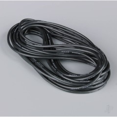 Radient Silicone Wire, 12AWG, 680 Strand, 25ft / 7.5m Black (on a roll)