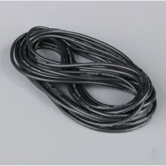 Radient Silicone Wire, 12AWG, 680 Strand, 25ft / 7.5m Black (on a roll)