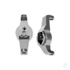 Traxxas Caster blocks, 6061-T6 aluminium (charcoal grey-anodised), left and right